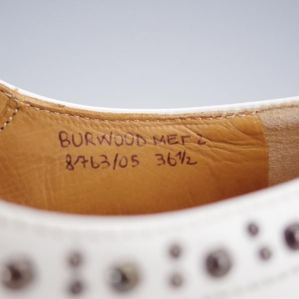 極美品★チャーチ(レディース) SIZE 36.5【同系モデル定価￥192,500-★BURWOOD MET 2/スタッズ】バーウッド/白/Church's★j439