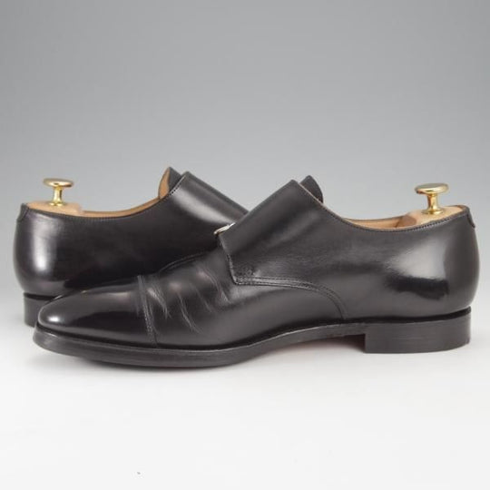 極上★クロケット&ジョーンズ UK7.5/US8D【貴重★ブルックスブラザーズ別注/Peal&co】341ラスト/ダブルモンク/黒/Crockett&Jones★j441