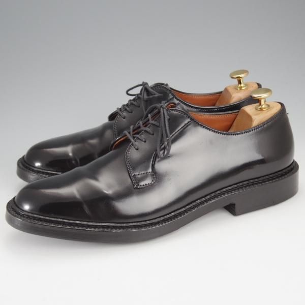 極美品★オールデン 8.5D【定価￥171,600-★コードバン仕様/9901】ユナイテッドアローズ別注/バリーラスト/プレーントゥ/黒/ALDEN★j442