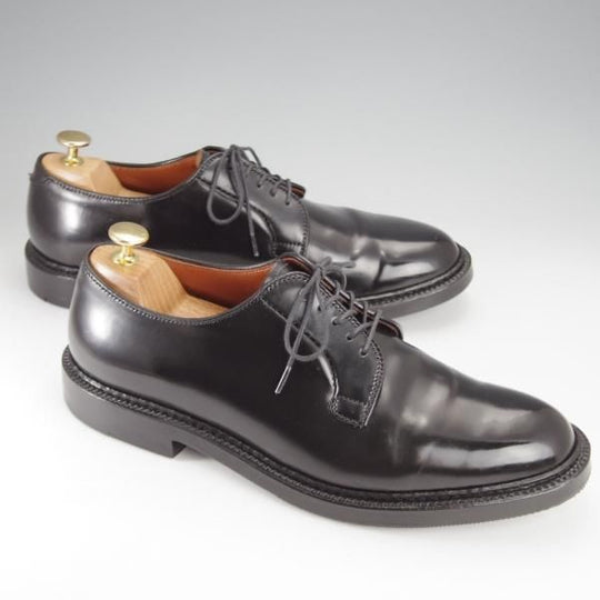 極美品★オールデン 8.5D【定価￥171,600-★コードバン仕様/9901】ユナイテッドアローズ別注/バリーラスト/プレーントゥ/黒/ALDEN★j442