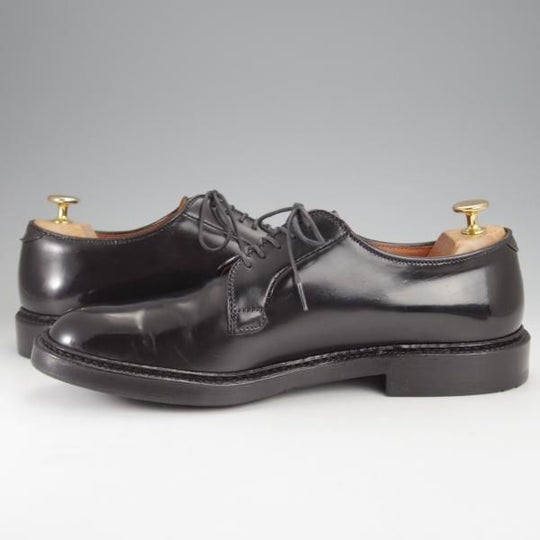 極美品★オールデン 8.5D【定価￥171,600-★コードバン仕様/9901】ユナイテッドアローズ別注/バリーラスト/プレーントゥ/黒/ALDEN★j442