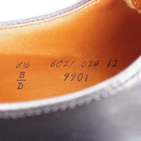 極美品★オールデン 8.5D【定価￥171,600-★コードバン仕様/9901】ユナイテッドアローズ別注/バリーラスト/プレーントゥ/黒/ALDEN★j442