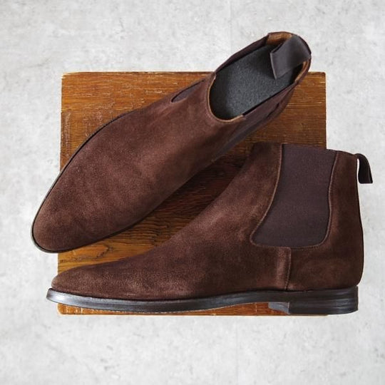 ★クロケット&ジョーンズ 7E【★トレーディングポスト別注/BYFIELD】360ラスト/サイドゴアブーツ/スエード/濃茶/メンズ/Crockett&Jones★j443