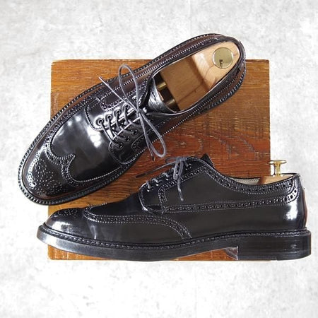 極上★オールデン 8.5D【現行定価18万円程度★コードバン/ユナイテッドアローズB&Y別注/バリーラスト】31851/フルブローグ/黒/ALDEN★j445