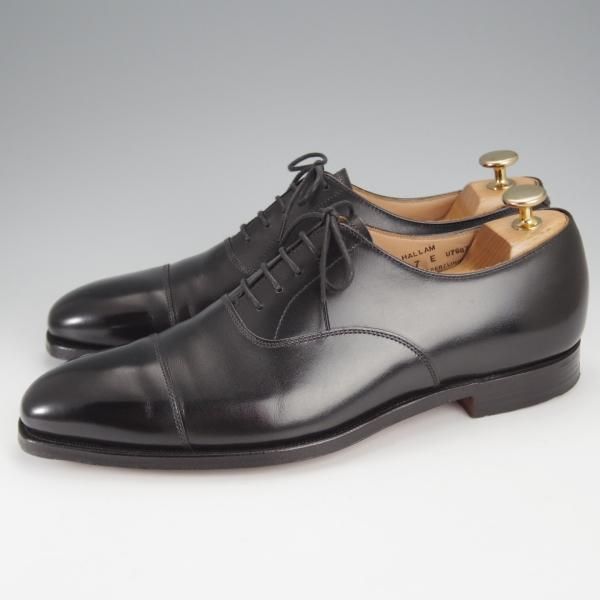 極美品★クロケット&ジョーンズ 7E【定価￥97,900-★HALLAM/348ラスト】ハラム/ストレートチップ/カーフ/黒/メンズ/Crockett&Jones★j447