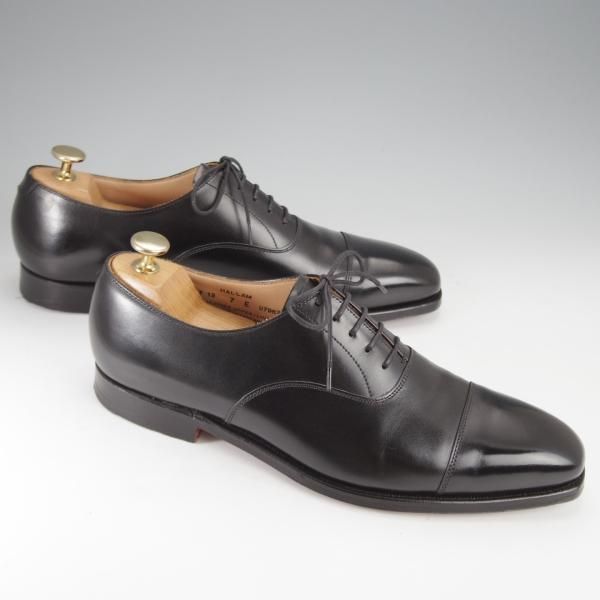 極美品★クロケット&ジョーンズ 7E【定価￥97,900-★HALLAM/348ラスト】ハラム/ストレートチップ/カーフ/黒/メンズ/Crockett&Jones★j447