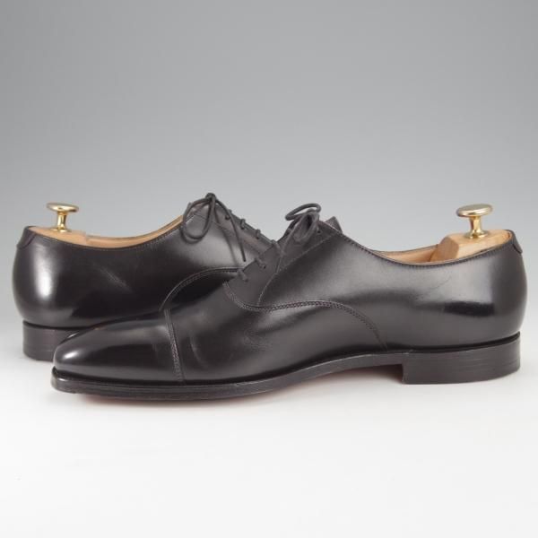 極美品★クロケット&ジョーンズ 7E【定価￥97,900-★HALLAM/348ラスト】ハラム/ストレートチップ/カーフ/黒/メンズ/Crockett&Jones★j447