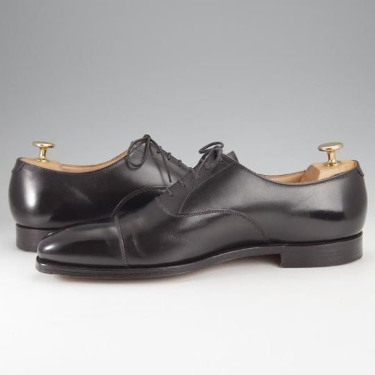 極美品★クロケット&ジョーンズ 7E【定価￥97,900-★HALLAM/348ラスト】ハラム/ストレートチップ/カーフ/黒/メンズ/Crockett&Jones★j447