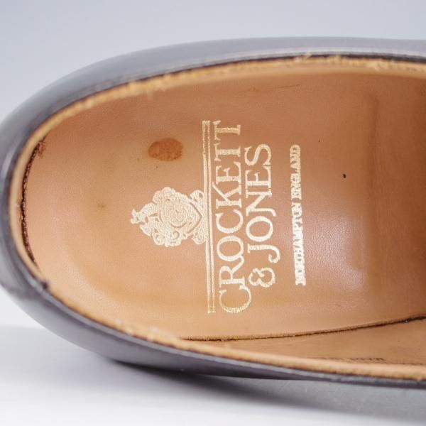 極美品★クロケット&ジョーンズ 7E【定価￥97,900-★HALLAM/348ラスト】ハラム/ストレートチップ/カーフ/黒/メンズ/Crockett&Jones★j447