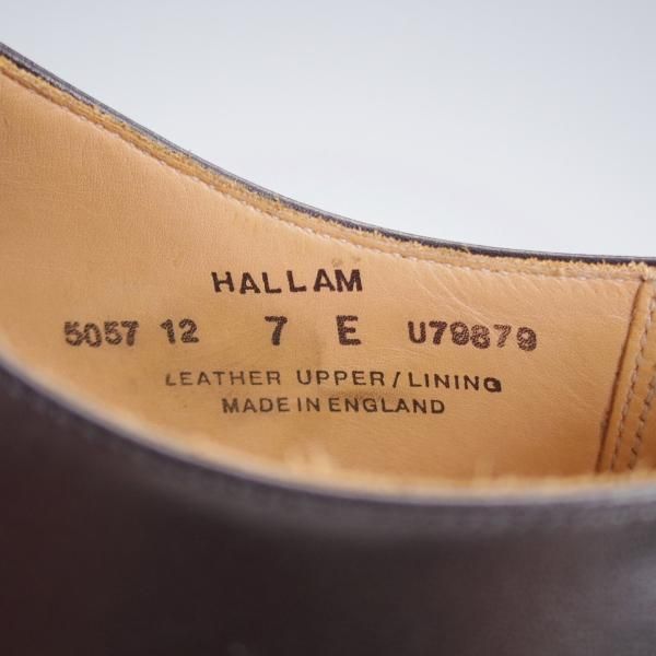 極美品★クロケット&ジョーンズ 7E【定価￥97,900-★HALLAM/348ラスト】ハラム/ストレートチップ/カーフ/黒/メンズ/Crockett&Jones★j447
