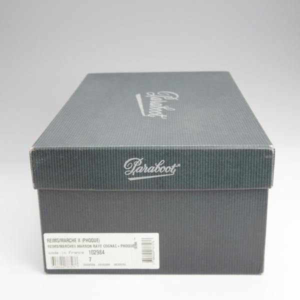 極美品★パラブーツ SIZE 7【貴重★フォック仕様(アザラシの毛皮)/ランス/REIMS】ビームス別注/コインローファー/茶/Paraboot★j451