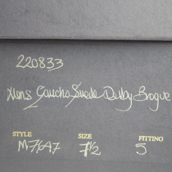 極上★トリッカーズ SIZE 7.5【貴重★ポールスミス別注/Paul Smith】コマンドソール/M7647/スエード/薄茶/メンズ/Tricker's★j452