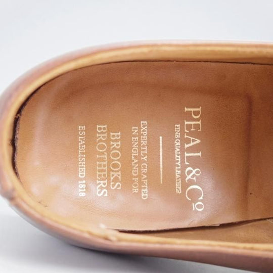 ★クロケット&ジョーンズ UK7.5/US8D【貴重★ブルックスブラザーズ別注/Peal&co】341ラスト/ダブルモンク/茶/Crockett&Jones★j454