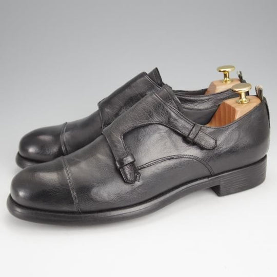 未使用★(伊製)オフィチーネ・クリエイティブ SIZE 41【定価￥69,300-★CHRONICLE/005/ダブルモンク】黒/OFFICINE CREATIVE★j455