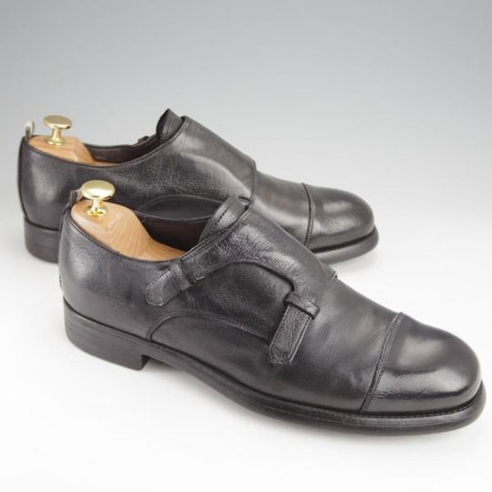 未使用★(伊製)オフィチーネ・クリエイティブ SIZE 41【定価￥69,300-★CHRONICLE/005/ダブルモンク】黒/OFFICINE CREATIVE★j455