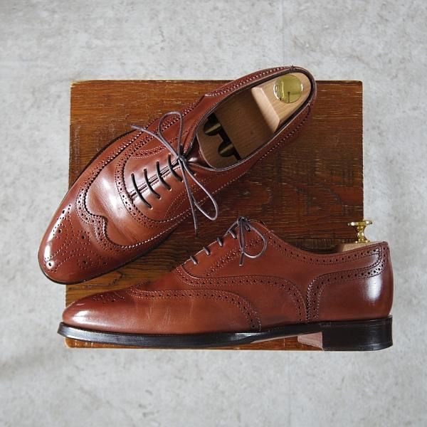 ★(英)アルフレッド・サージェント 6.5E【上級★エクスクルーシブライン/HUNT】109ラスト/フルブローグ/カーフ/茶/ALFRED SARGENT★j456