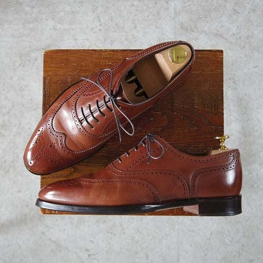 ★(英)アルフレッド・サージェント 6.5E【上級★エクスクルーシブライン/HUNT】109ラスト/フルブローグ/カーフ/茶/ALFRED SARGENT★j456