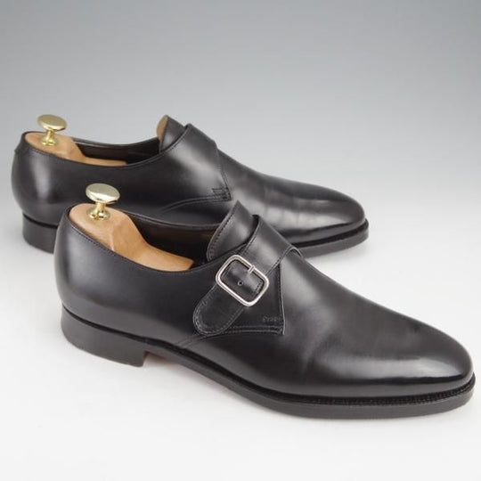 極上★クロケット&ジョーンズ 6.5E【定価￥94,600-★モンクストラップ/MALVERN】341ラスト/カーフ/黒/メンズ/Crockett&Jones★j458
