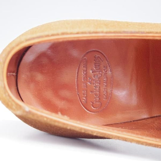 極上★クロケット&ジョーンズ 7D【ハンドグレードライン★MELCOMBE/363ラスト】パンチドキャップトゥ/スエード/茶/Crockett&Jones★j459