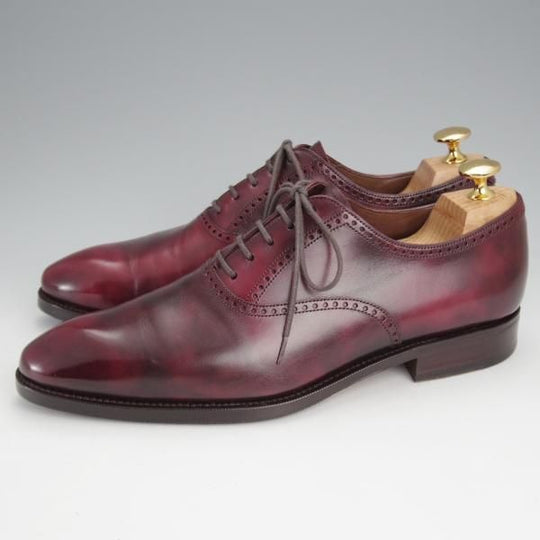 極上★(スペイン製)カルミナ SIZE 6.5【定価￥74,520-★ミュージアムカーフ仕様/10069/DEIAラスト】BURDEOS/赤茶/メンズ/CARMINA★j460