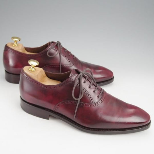 極上★(スペイン製)カルミナ SIZE 6.5【定価￥74,520-★ミュージアムカーフ仕様/10069/DEIAラスト】BURDEOS/赤茶/メンズ/CARMINA★j460