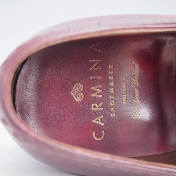 極上★(スペイン製)カルミナ SIZE 6.5【定価￥74,520-★ミュージアムカーフ仕様/10069/DEIAラスト】BURDEOS/赤茶/メンズ/CARMINA★j460