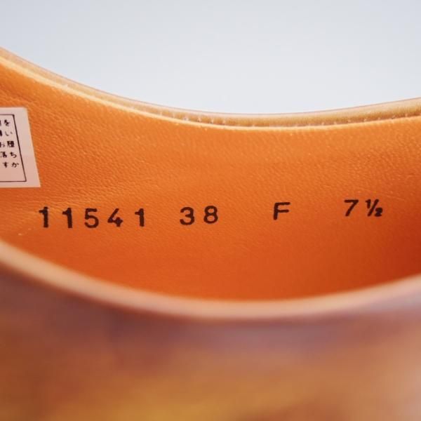 未使用★(伊)サントーニ SIZE 7.5【★オックスフォードシューズ/11541】カーフ/茶/メンズ/Santoni★j462