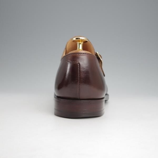極上★クロケット&ジョーンズ 6.5E【定価￥94,600-★モンクストラップ/MALVERN】341ラスト/カーフ/濃茶/メンズ/Crockett&Jones★j463