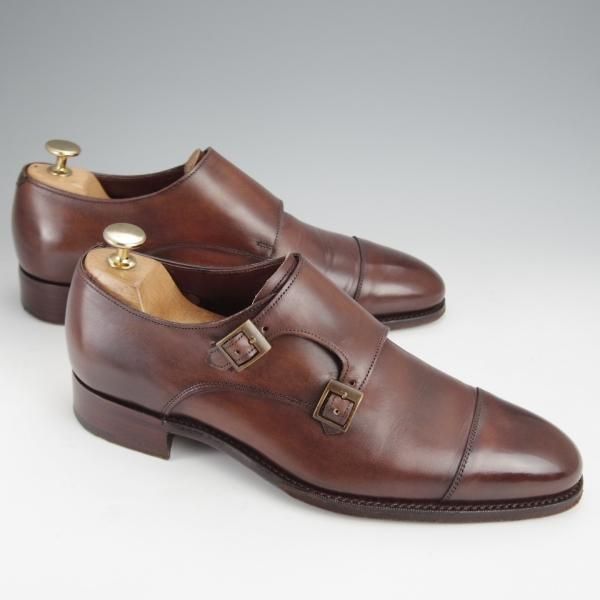 美品★(英)チーニー 6.5F【定価￥108,900-★インペリアルコレクション/HOLYROOD】208ラスト/ダブルモンク/カーフ/濃茶/CHEANEY★j464
