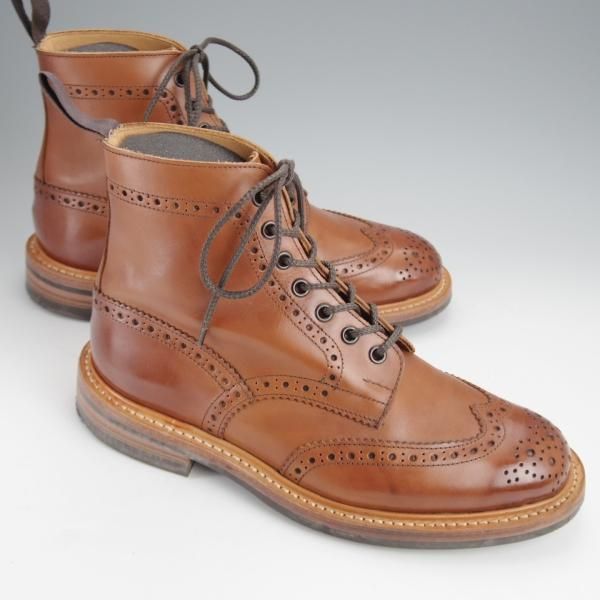 トリッカーズ ウッドストック マルーン　ダイナイトソール UK7.5 Tricker's（トリッカーズ）キャップトゥブローグシューズ