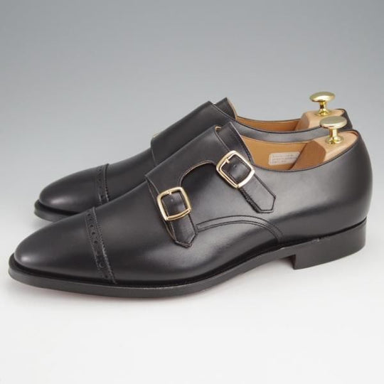 未使用★(英)ニュー&リングウッド SIZE 9【貴重★ダブルモンク/QA03】カーフ/黒/メンズ/リーガル/REGAL/New&Lingwood★j466