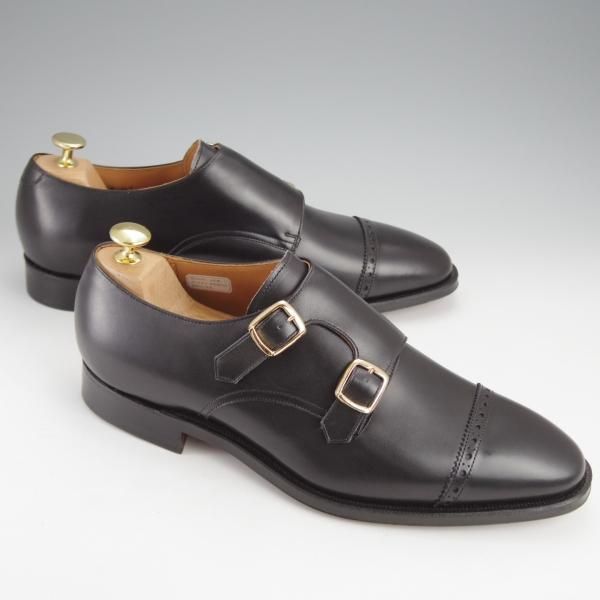 未使用★(英)ニュー&リングウッド SIZE 9【貴重★ダブルモンク/QA03】カーフ/黒/メンズ/リーガル/REGAL/New&Lingwood★j466