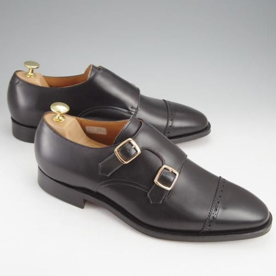 未使用★(英)ニュー&リングウッド SIZE 9【貴重★ダブルモンク/QA03】カーフ/黒/メンズ/リーガル/REGAL/New&Lingwood★j466