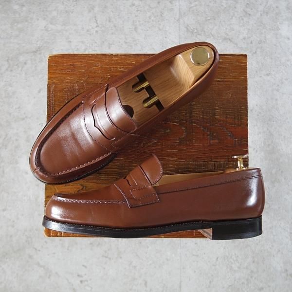 美品★J.M.ウエストン 6.5C【現行定価￥137,500-★180/コインローファー】41ラスト/ボックスカーフ/TAN/タン/茶/Weston/ウェストン★j468