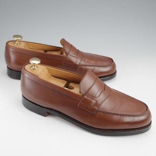 美品★J.M.ウエストン 6.5C【現行定価￥137,500-★180/コインローファー】41ラスト/ボックスカーフ/TAN/タン/茶/Weston/ウェストン★j468