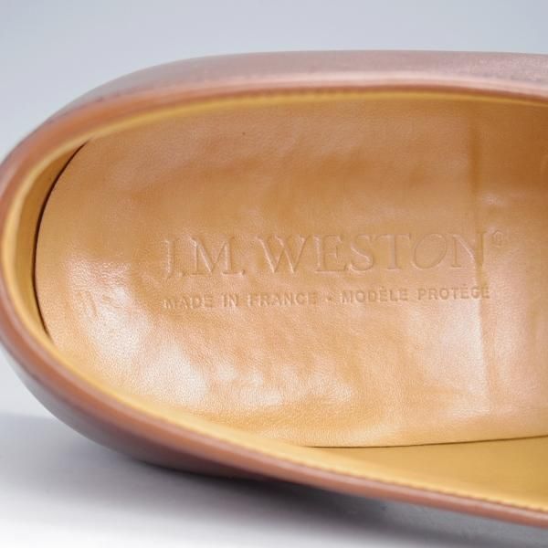 美品★J.M.ウエストン 6.5C【現行定価￥137,500-★180/コインローファー】41ラスト/ボックスカーフ/TAN/タン/茶/Weston/ウェストン★j468