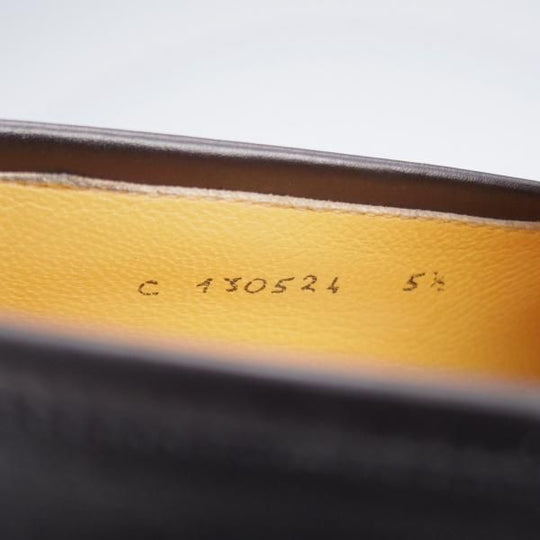 極上★(伊)タニノクリスチー SIZE 5.5【定価15万円以上★コインローファー/130524】カーフ/黒/メンズ/TANINO CRISCI★j469