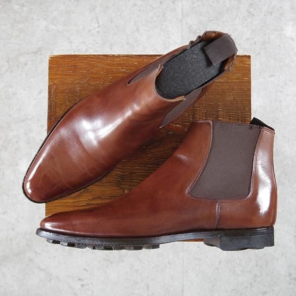 ★クロケット&ジョーンズ 7E【★トレーディングポスト別注/BYFIELD】360ラスト/サイドゴアブーツ/カーフ/茶/メンズ/Crockett&Jones★j470