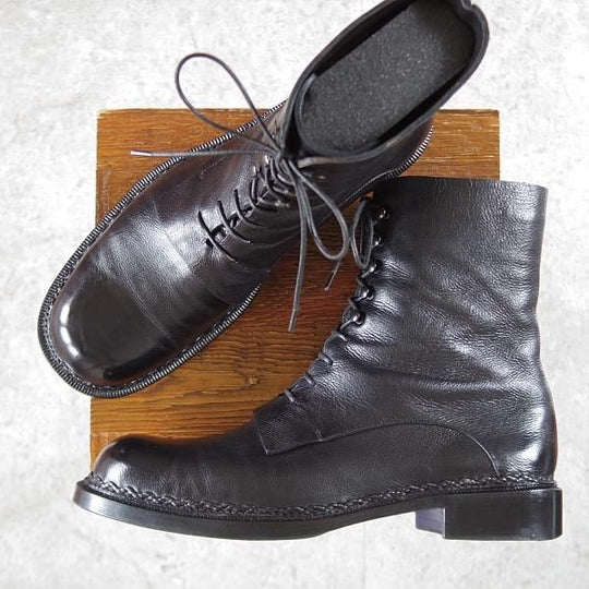 ★(伊)シルヴァノ・ラッタンジ SIZE 41【貴重★ノルベジェーゼ製法(フィンランテーゼ製法のようなステッチ)/ジルサンダー別注】黒★j471