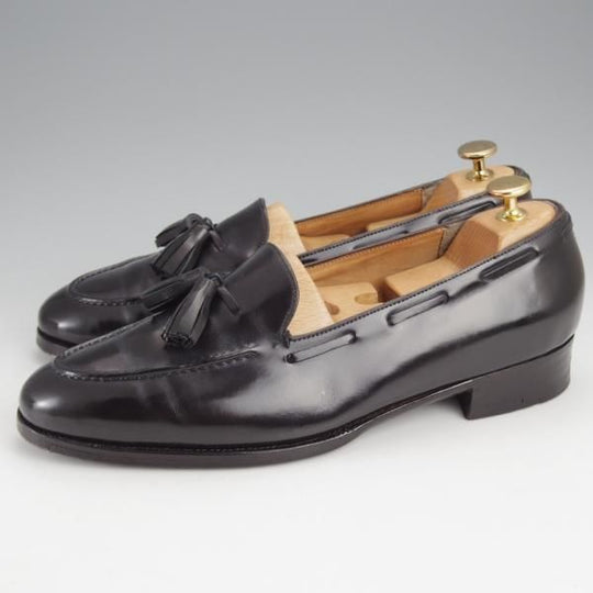 ★ジョンロブ ロンドン UK8程度【時価100万円程度★ビスポーク品/3つのロイヤルワラント時期】タッセルローファー/黒/JOHN LOBB★j473