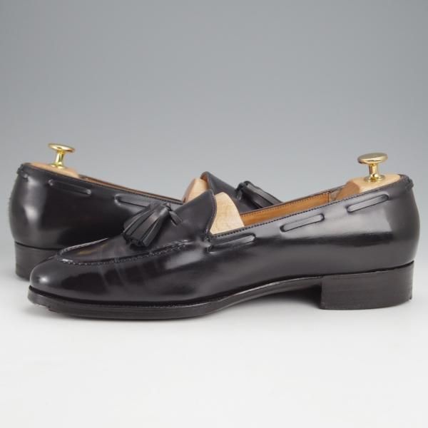 ★ジョンロブ ロンドン UK8程度【時価100万円程度★ビスポーク品/3つのロイヤルワラント時期】タッセルローファー/黒/JOHN LOBB★j473