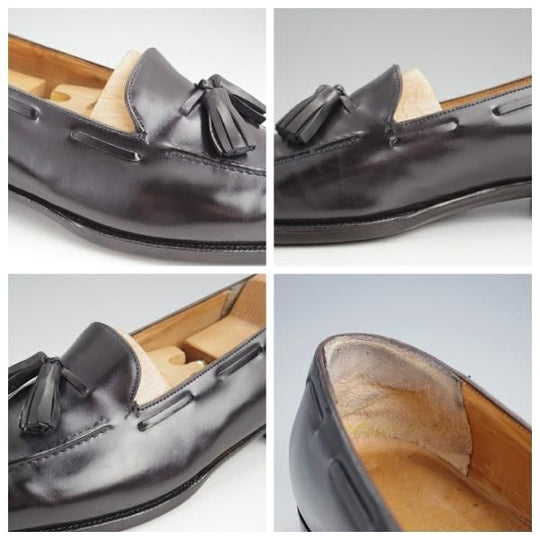 ★ジョンロブ ロンドン UK8程度【時価100万円程度★ビスポーク品/3つのロイヤルワラント時期】タッセルローファー/黒/JOHN LOBB★j473