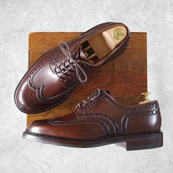未使用★クロケット&ジョーンズ 6.5E【ダイナイトソール仕様★BANGOR/365ラスト】フルブローグ/濃茶/メンズ/Crockett&Jones★j475