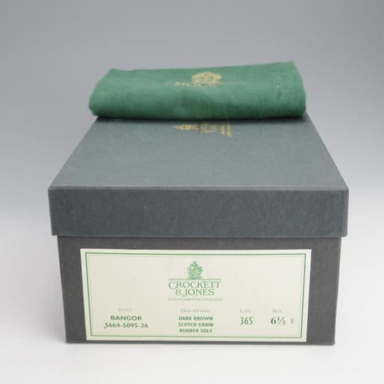 未使用★クロケット&ジョーンズ 6.5E【ダイナイトソール仕様★BANGOR/365ラスト】フルブローグ/濃茶/メンズ/Crockett&Jones★j475