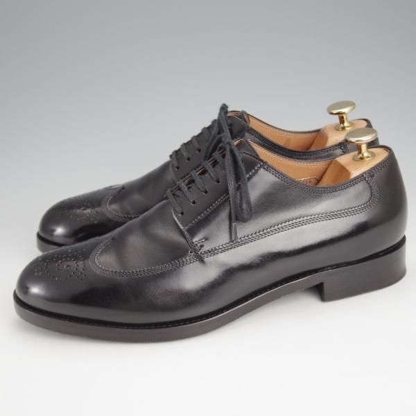 極美品★(伊)F.LLIジャコメッティ SIZE 39.5【定価￥97,900-★ハンドソーンウェルテッド製法/九分仕立て】FG126/黒/Giacometti★j476