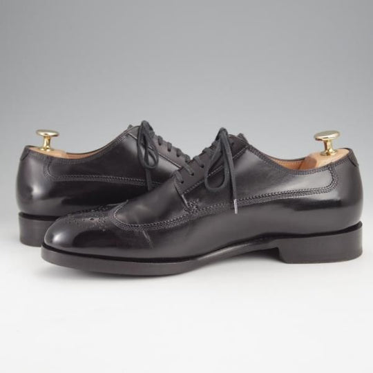 極美品★(伊)F.LLIジャコメッティ SIZE 39.5【定価￥97,900-★ハンドソーンウェルテッド製法/九分仕立て】FG126/黒/Giacometti★j476