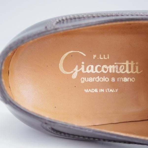 極美品★(伊)F.LLIジャコメッティ SIZE 39.5【定価￥97,900-★ハンドソーンウェルテッド製法/九分仕立て】FG126/黒/Giacometti★j476