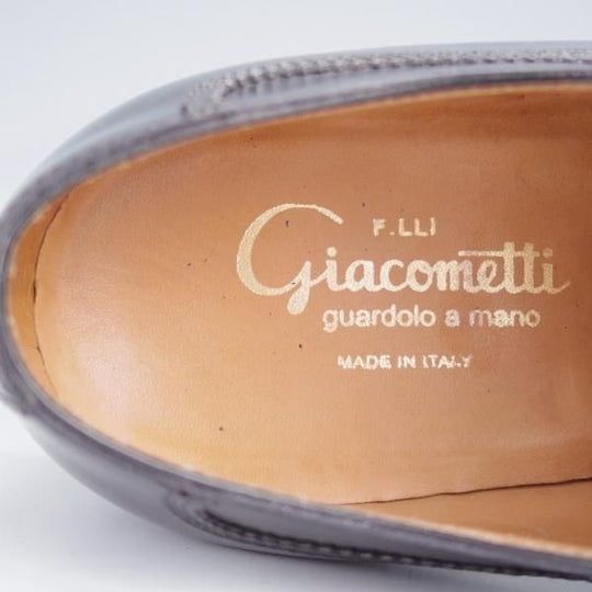 極美品★(伊)F.LLIジャコメッティ SIZE 39.5【定価￥97,900-★ハンドソーンウェルテッド製法/九分仕立て】FG126/黒/Giacometti★j476