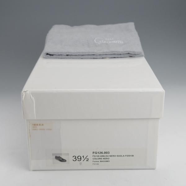 極美品★(伊)F.LLIジャコメッティ SIZE 39.5【定価￥97,900-★ハンドソーンウェルテッド製法/九分仕立て】FG126/黒/Giacometti★j476