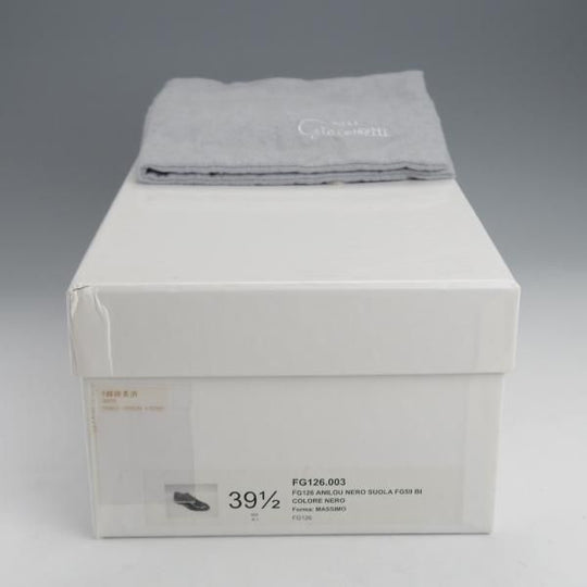 極美品★(伊)F.LLIジャコメッティ SIZE 39.5【定価￥97,900-★ハンドソーンウェルテッド製法/九分仕立て】FG126/黒/Giacometti★j476